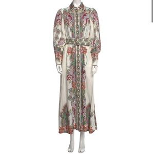 EUC! Zimmermann size 0, printed linen dress with belt, worn once
